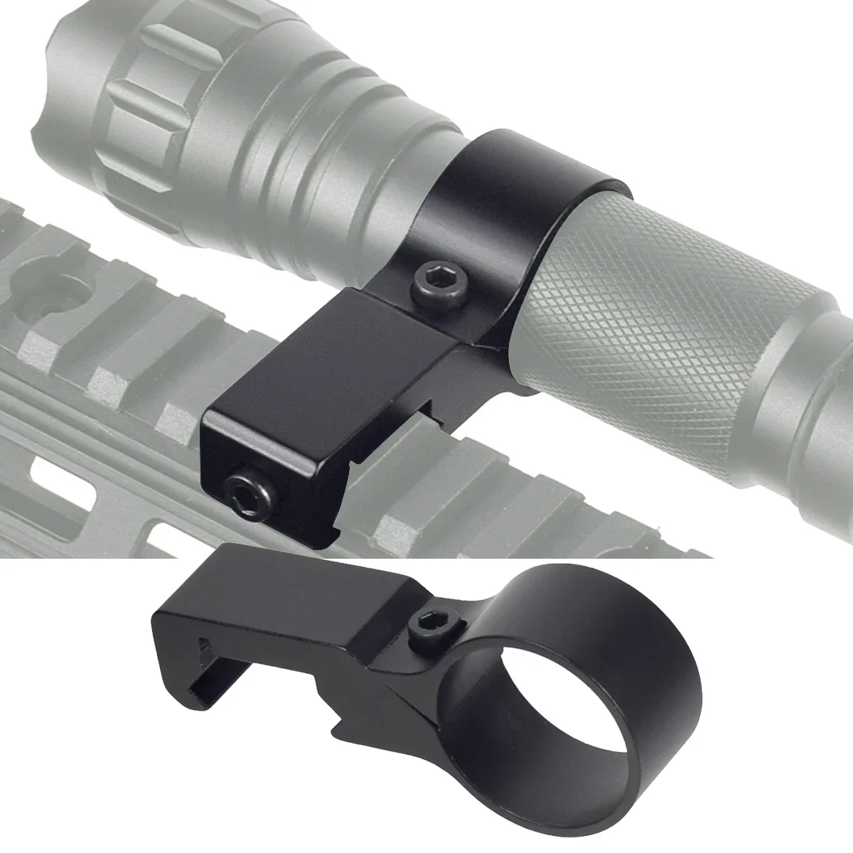 Soporte offset liberación rápida para linterna riel Picatinny - imagen 2