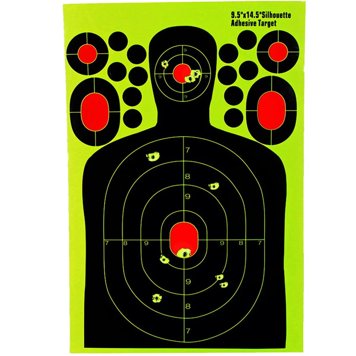 Dianas de tiro papel fluorescente verde brillante para airsoft - imagen 3