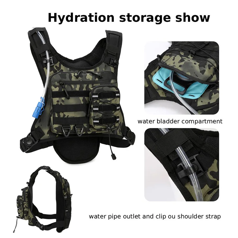 Chaleco Táctico con Mochila Molle para Outdoor y Entrenamiento - imagen 2