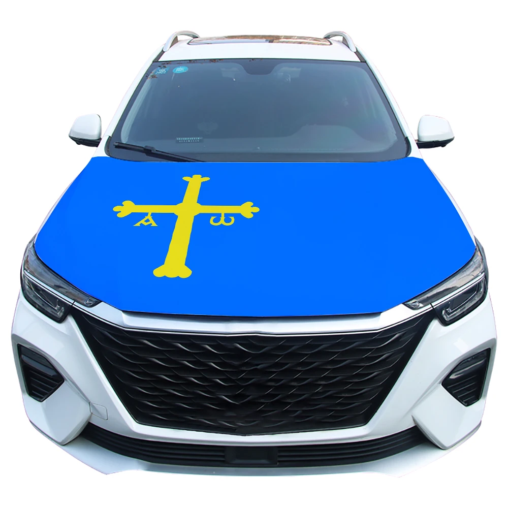 Funda para capó coche con bandera de Asturias, vehículo - imagen 3