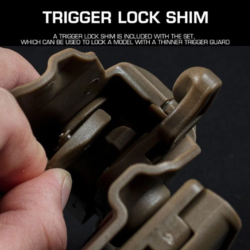 Funda táctica de extracción rápida para pistola ajustable con cinturón - imagen 5