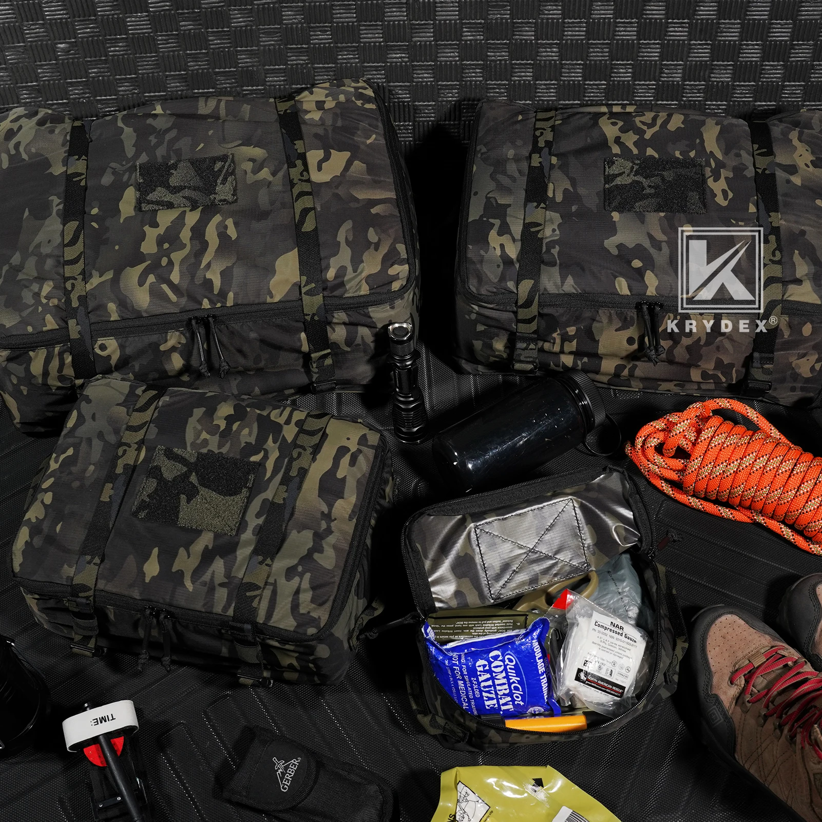 KRYDEX Bolsa táctica de viaje nailon 70D impermeable cremallera YKK - imagen 2