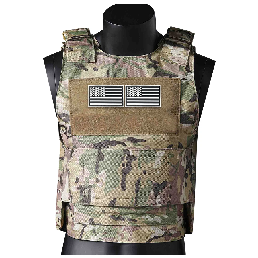 Chaleco táctico ajustable con velcro y sistema MOLLE – Entrenamiento outdoor