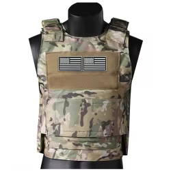 Chaleco táctico ajustable con velcro y sistema MOLLE – Entrenamiento outdoor
