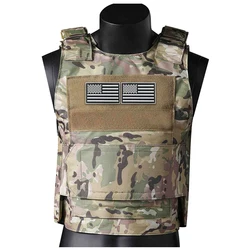 Chaleco táctico ajustable con velcro y sistema MOLLE – Entrenamiento outdoor