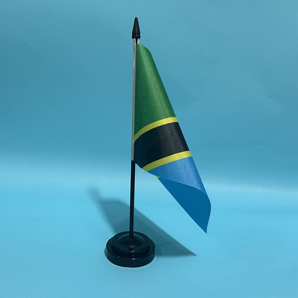 Bandera nacional de Tanzania para escritorio, poliéster decorativo - imagen 2
