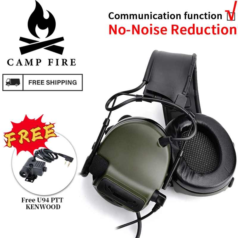 Auriculares tácticos de comunicación ARC para casco con PTT Kenwood