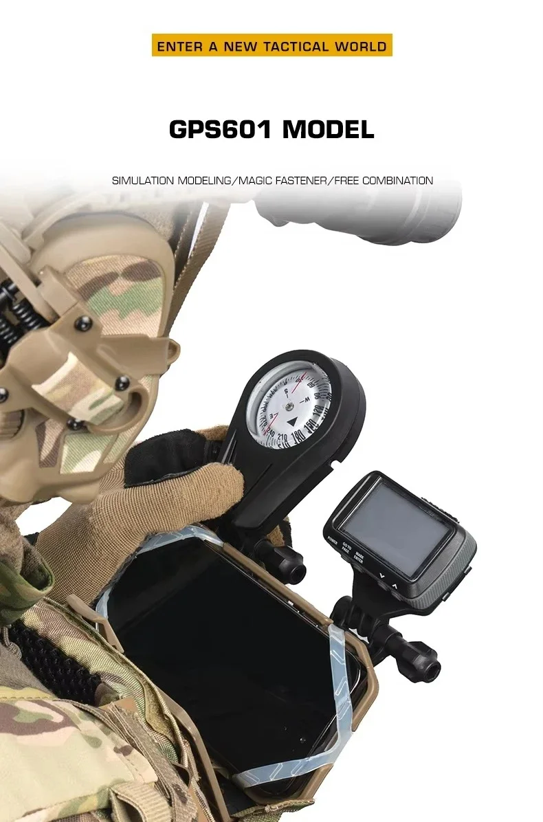 Modelo GPS 601 negro visto lateralmente