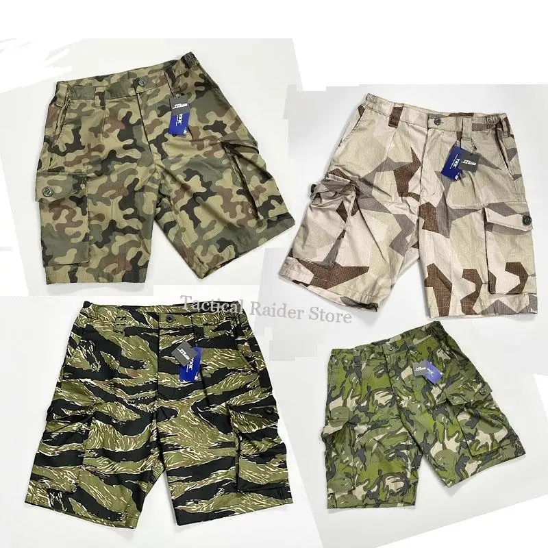 Pantalones cortos tácticos de verano camuflaje selva tigre ripstop - imagen 2