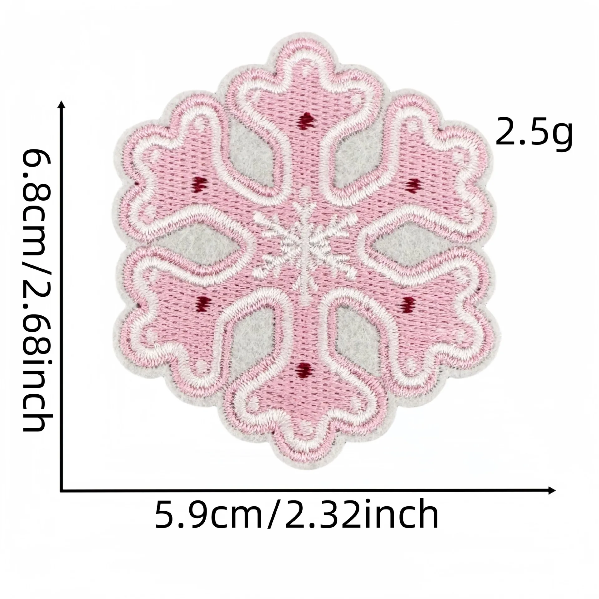 Parche bordado para planchar Navidad Papá Noel rosa y muñeco de nieve