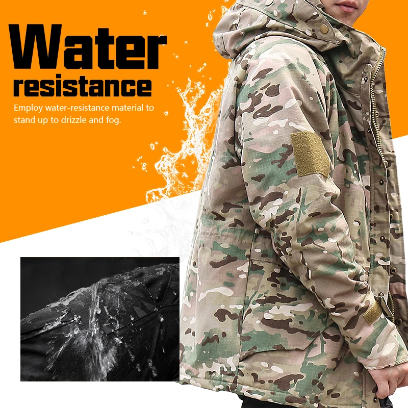 G8 Chaqueta táctica impermeable forro polar – Parka térmica para hombre - imagen 5