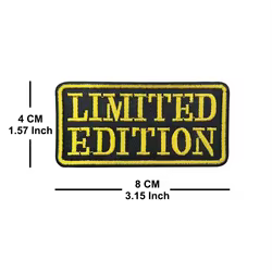 Parche bordado de edición limitada con velcro – Insignia decorativa