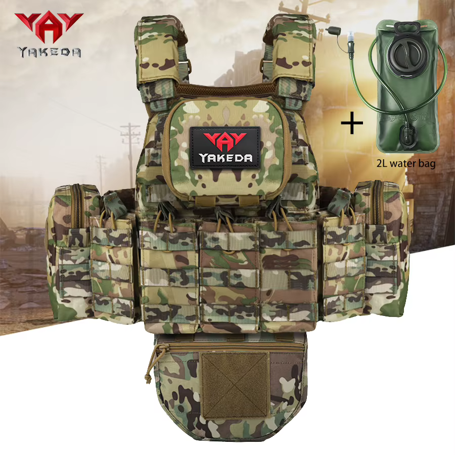 YAKEDA Chaleco táctico multifuncional resistente con bolsa de agua - imagen 5