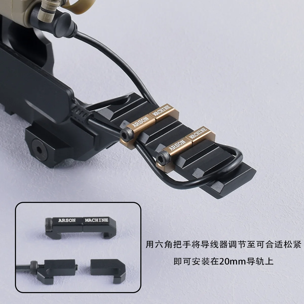 Vista de los clips y guías para cableado