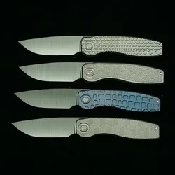 FSD Grande cuchillo plegable EDC con hoja titanio y rodamiento cerámico