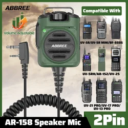 ABBREE AR-158 micrófono altavoz recargable PTT con control volumen