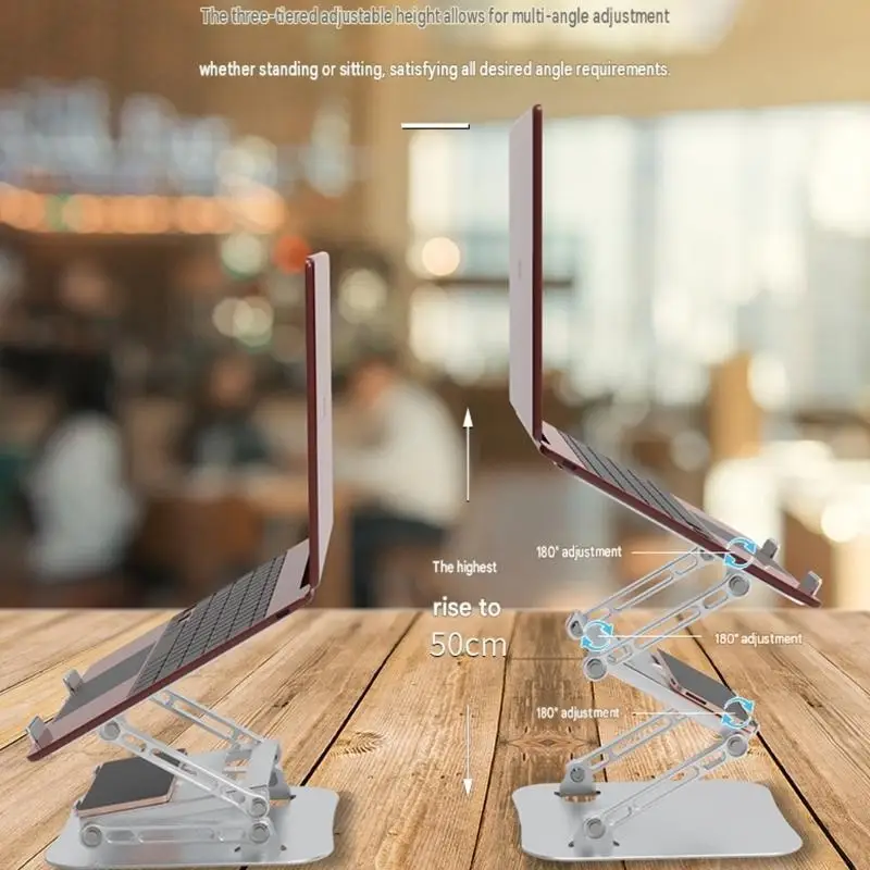 Soporte para portátil de aluminio con altura y ángulo regulables - imagen 2