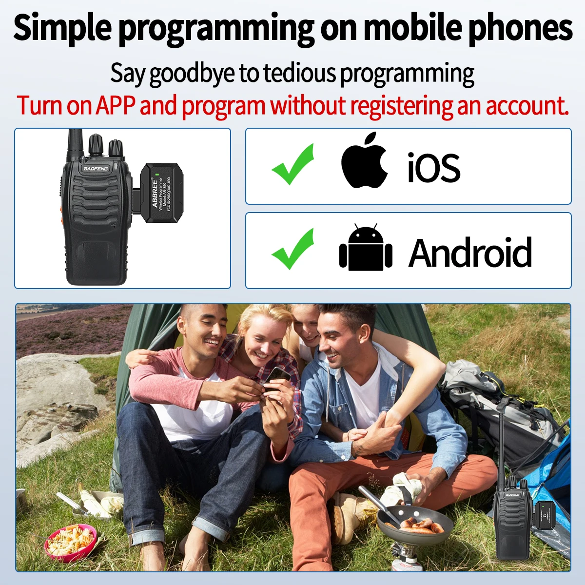 App de programación Bluetooth ABBREE en smartphone