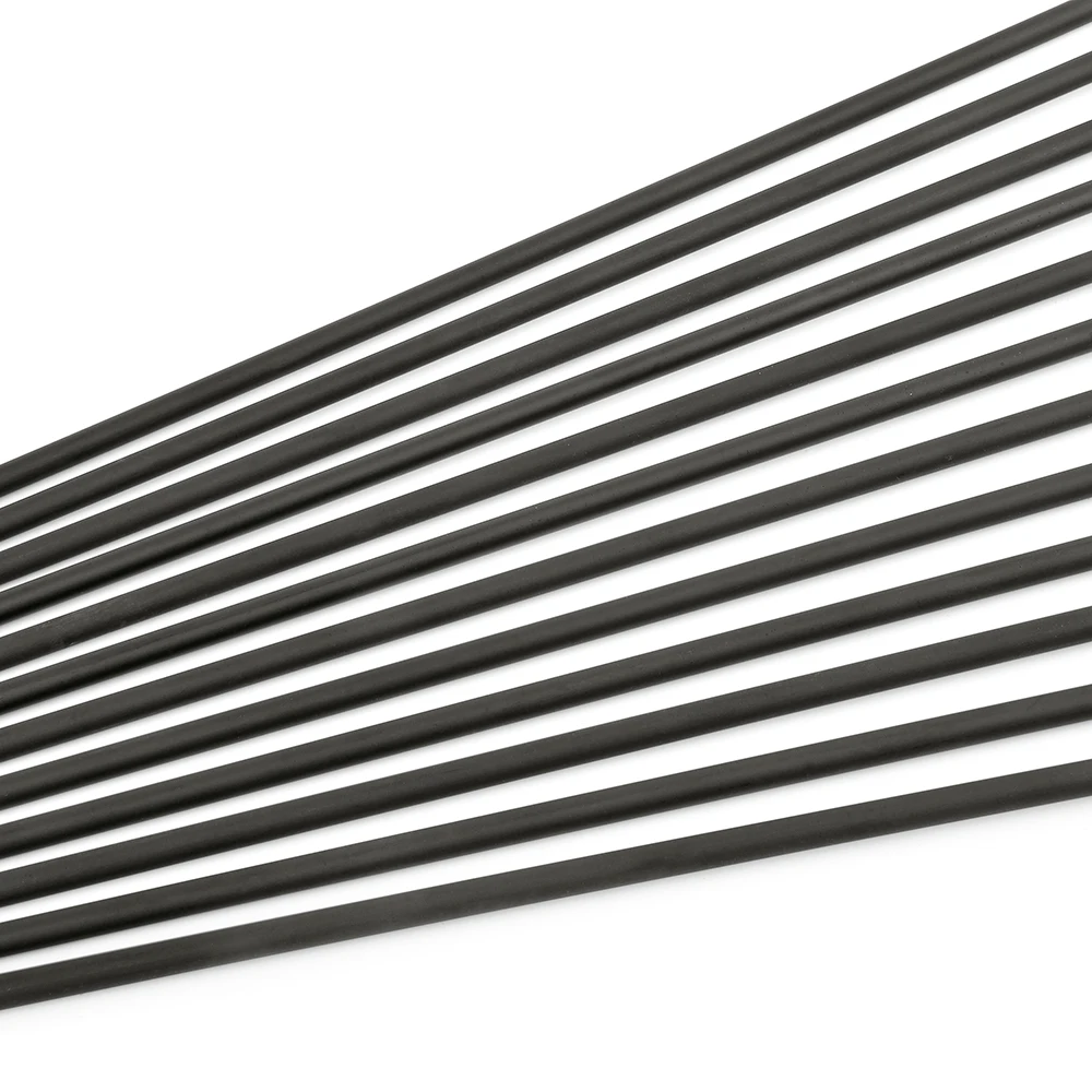 Flechas de carbono para arco con puntas y plumas de goma para caza - imagen 3