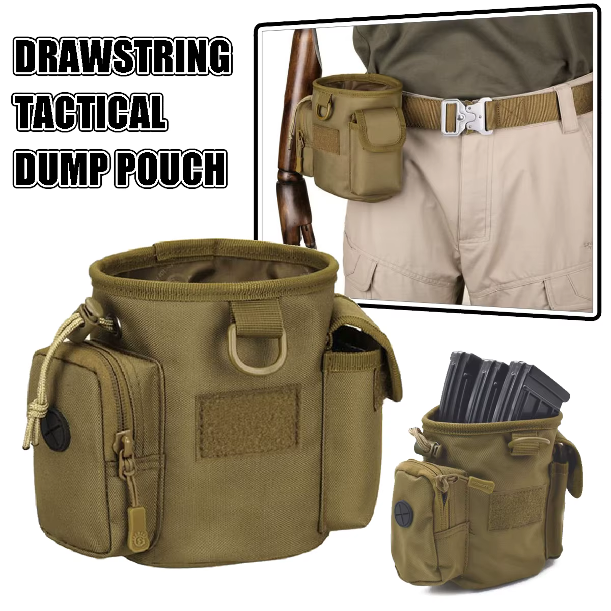 Bolsa táctica compacta con cordón para premios y entrenamiento