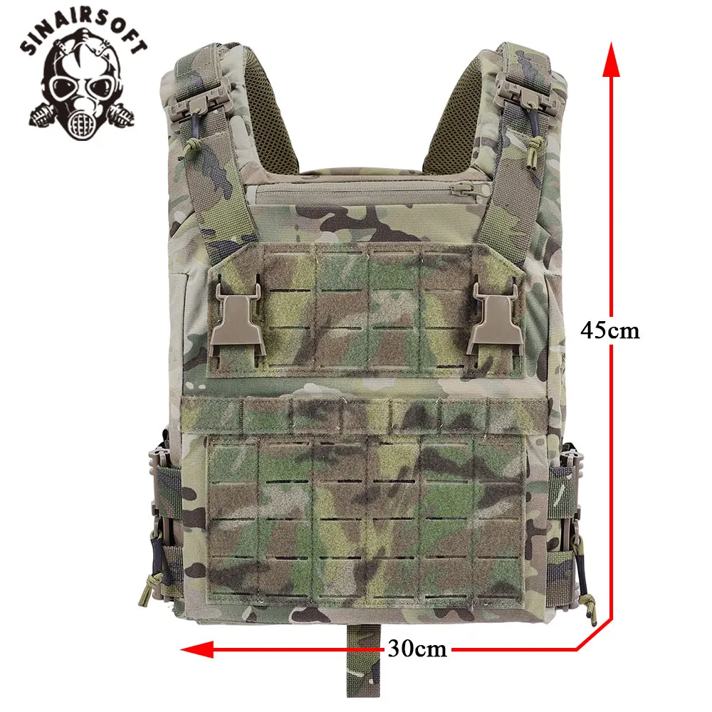 SINAIRSOFT Chaleco táctico portaplacas MOLLE con liberación rápida - imagen 4
