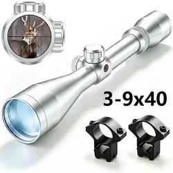 Mira telescópica 3-9x40 con retícula de cruz y riel Picatinny, caza y táctico