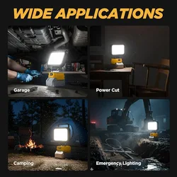 Linterna de trabajo LED USB recargable compatible Dewalt Makita