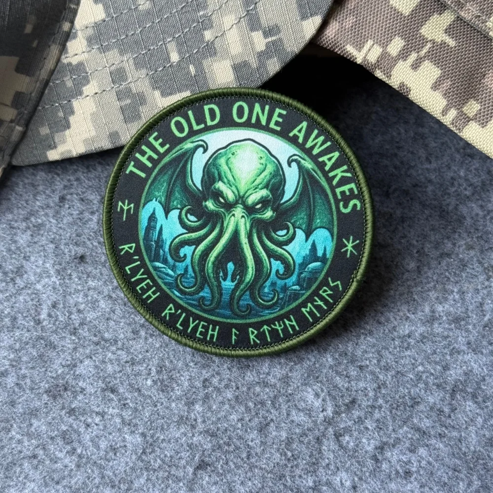 Parche táctico pulpo gancho y bucle impreso moral insignia