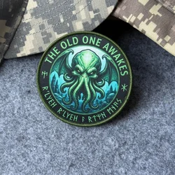 Parche táctico pulpo gancho y bucle impreso moral insignia