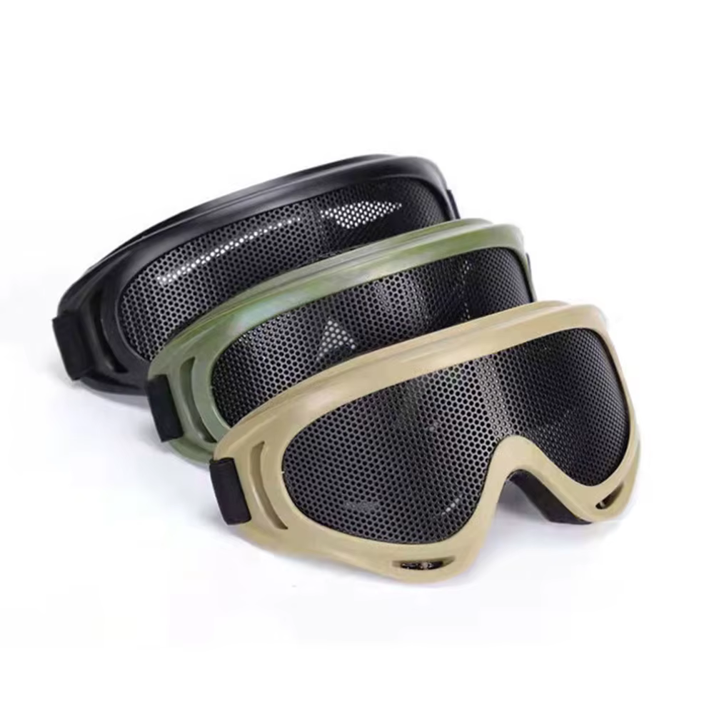 Gafas Airsoft tácticas de malla metálica resistente a impactos