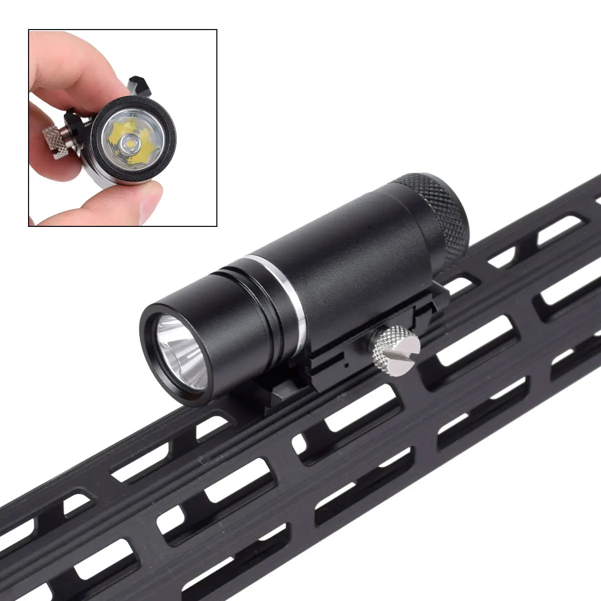 Linterna táctica LED de 150 lúmenes para riel Picatinny - imagen 2