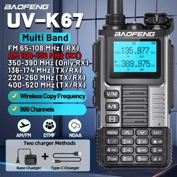 Baofeng UV-K67 Walkie talkie DTMF y NOAA para radioaficionados