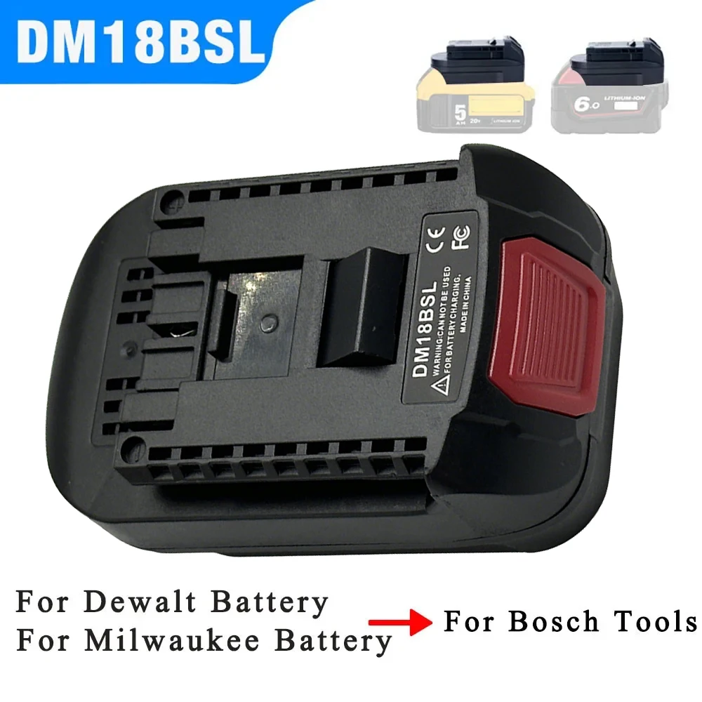 Adaptador de batería Bosch 18V para Dewalt 20V y Milwaukee 18V - imagen 4