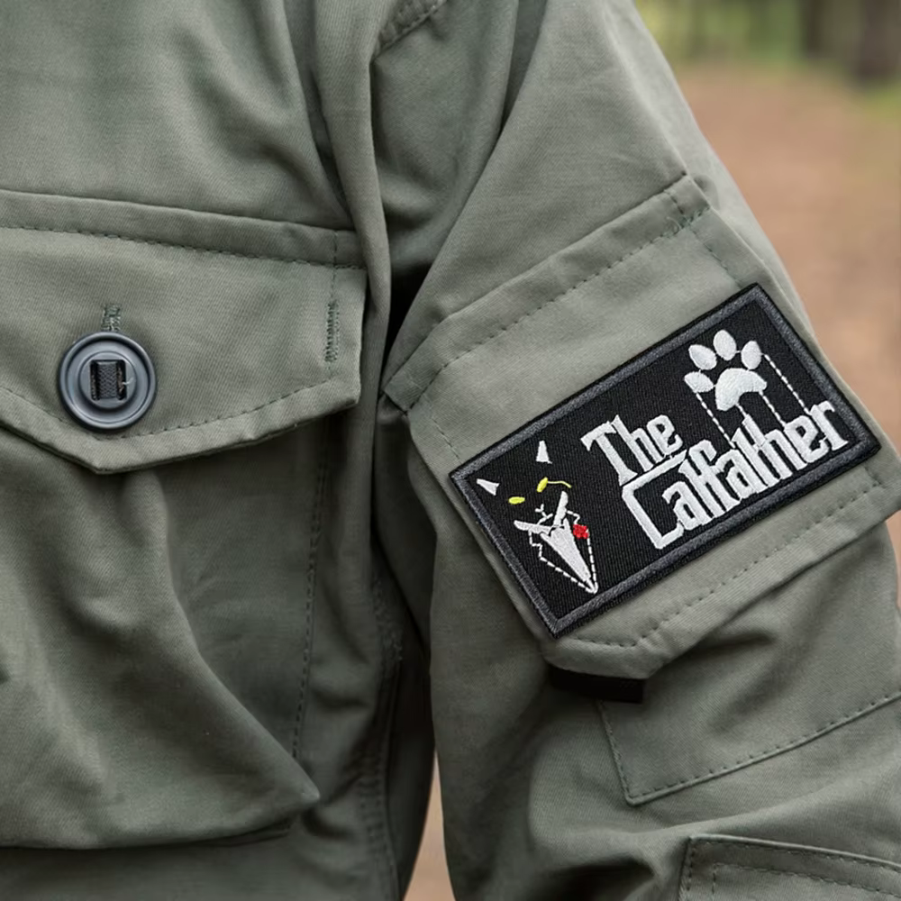 Chevron bordado gato padrino - parche táctico gancho y bucle - imagen 3