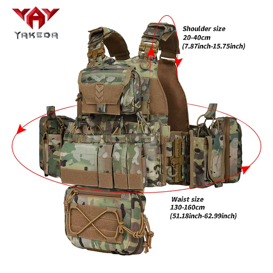 YAKEDA Chaleco camuflaje táctico CS multifuncional entrenamiento - imagen 2