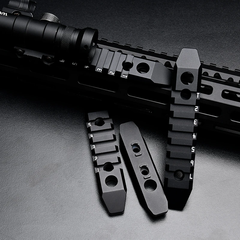 Riel Picatinny 20mm CNC táctico MLOK/Keymod con soporte para linterna - imagen 3