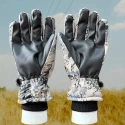 Guantes de caza impermeables cortavientos camuflaje con pantalla táctil