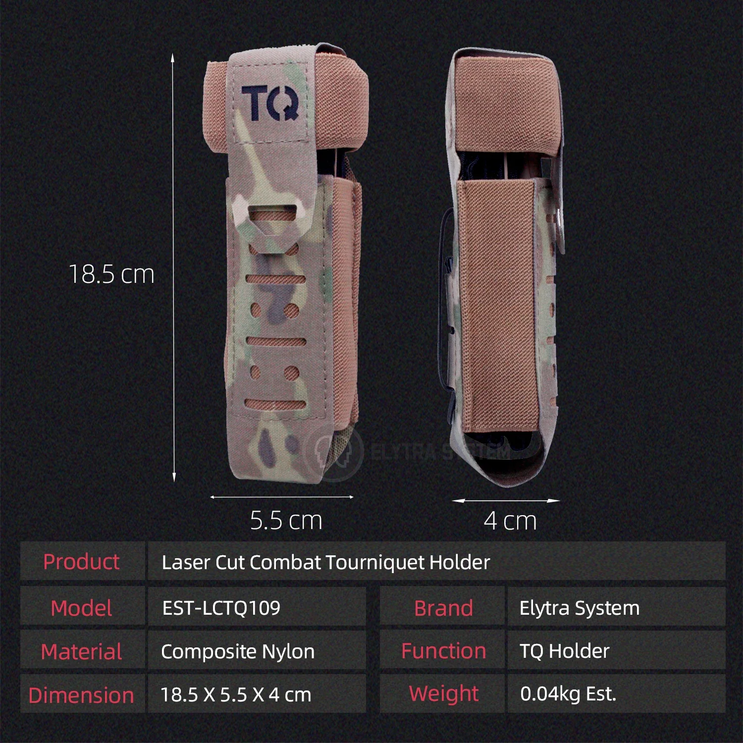 TQ Torniquete Bolsa MOLLE para tijeras médicas ripstop - imagen 4