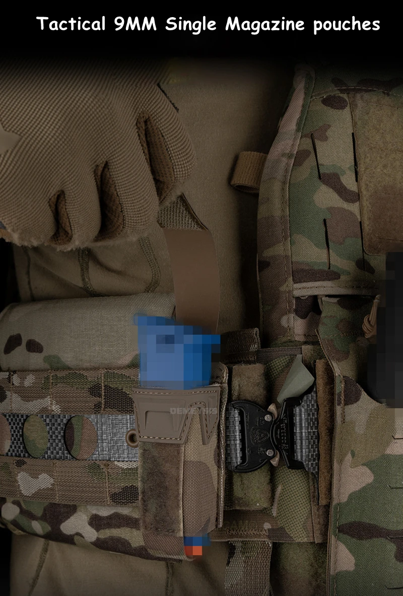 Funda porta cargadores Molle con solapa protectora