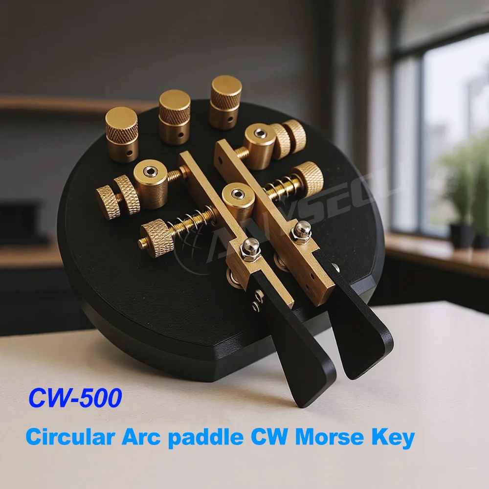 Anysecu CW-500 manipulador CW radioaficionado doble paleta latón - imagen 2