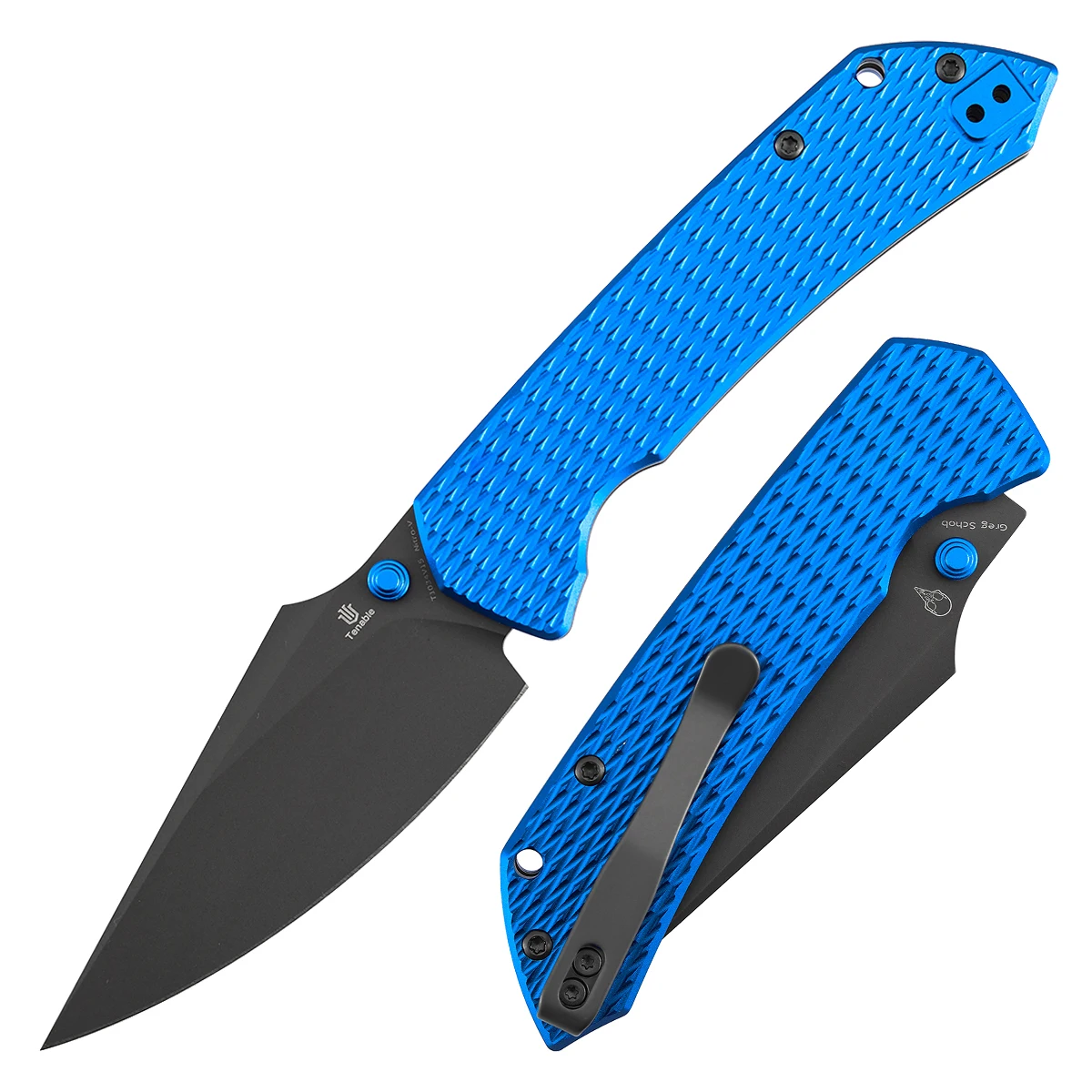 Vista del cuchillo plegable Fenrir T1034V