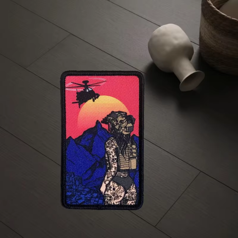 Detalle del estampado del parche