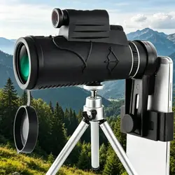 Telescopio monocular HD de largo alcance con zoom y trípode