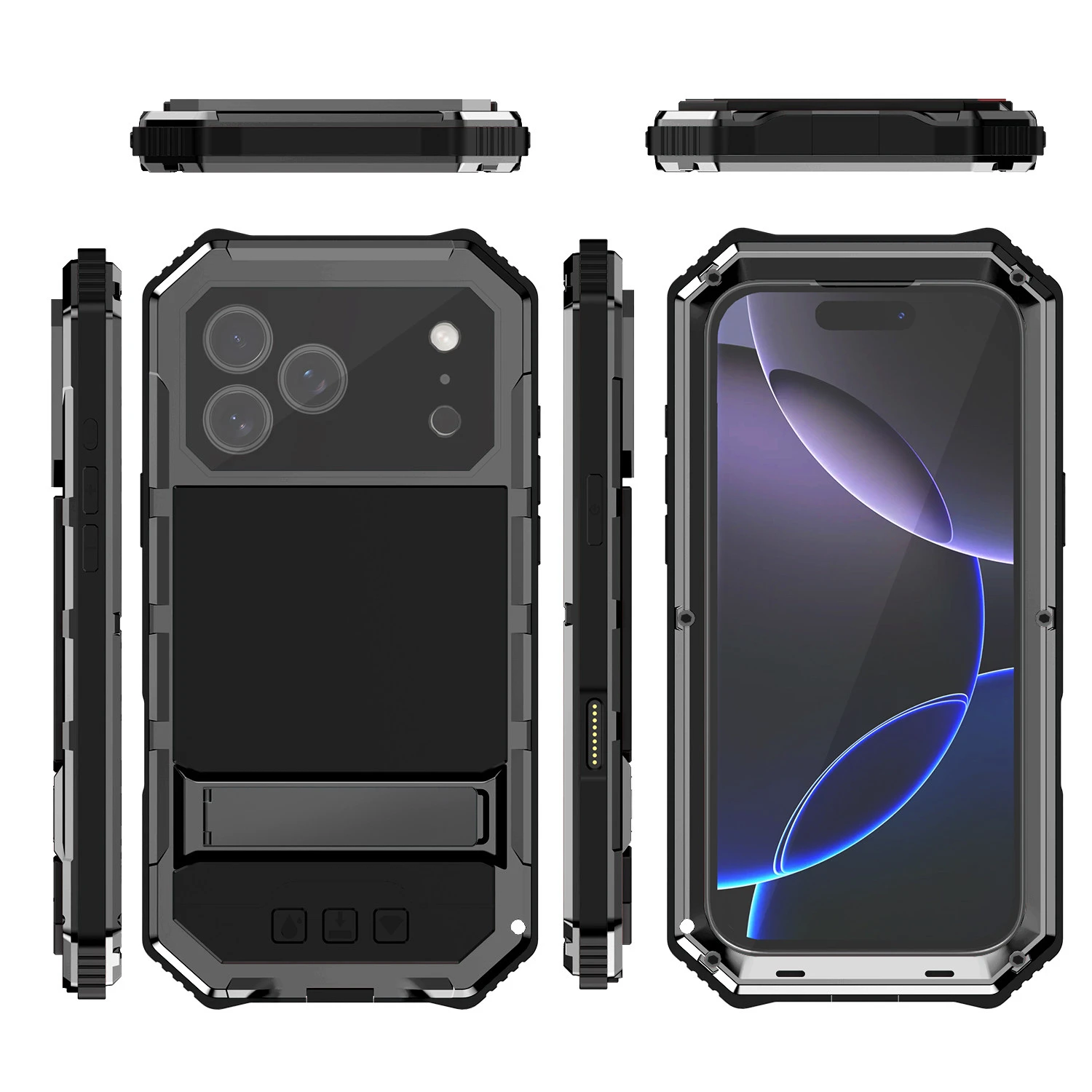 Funda táctica antigolpes para iPhone 17 Pro Max con botón cámara - imagen 3