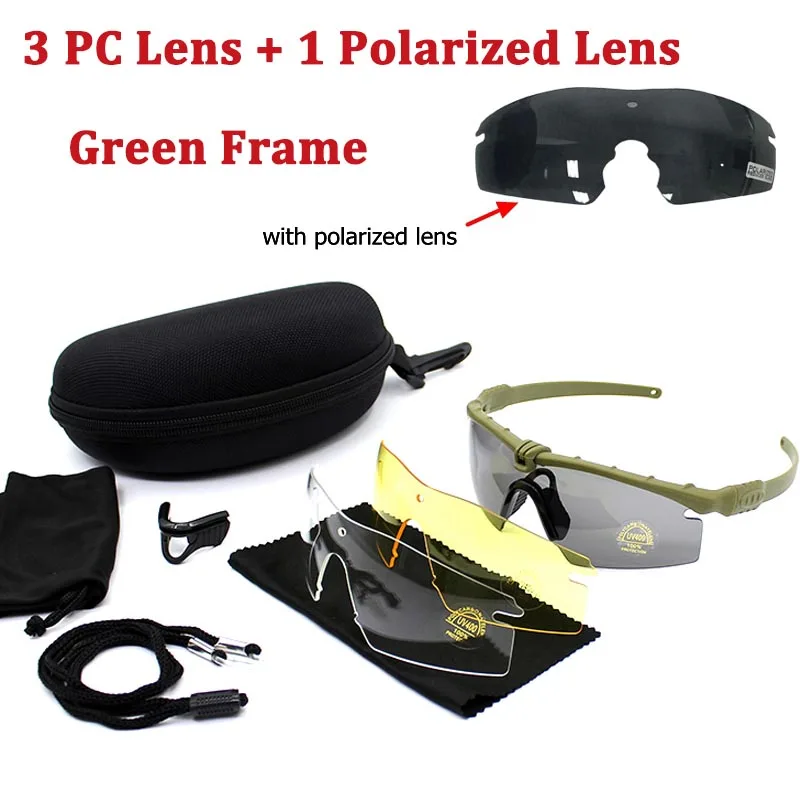 Gafas tácticas polarizadas protección UV airsoft tiro caza senderismo - imagen 2