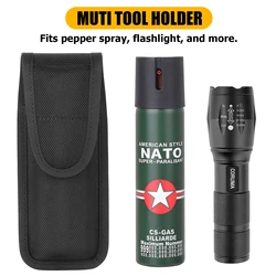 Funda táctica KRYDEX MK4 para gas pimienta, bolsa nylon exterior