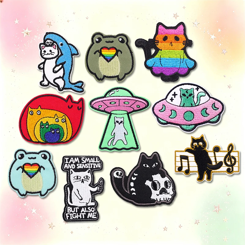 Parche termoadhesivo animales de dibujos bordado para ropa y gorra - imagen 3