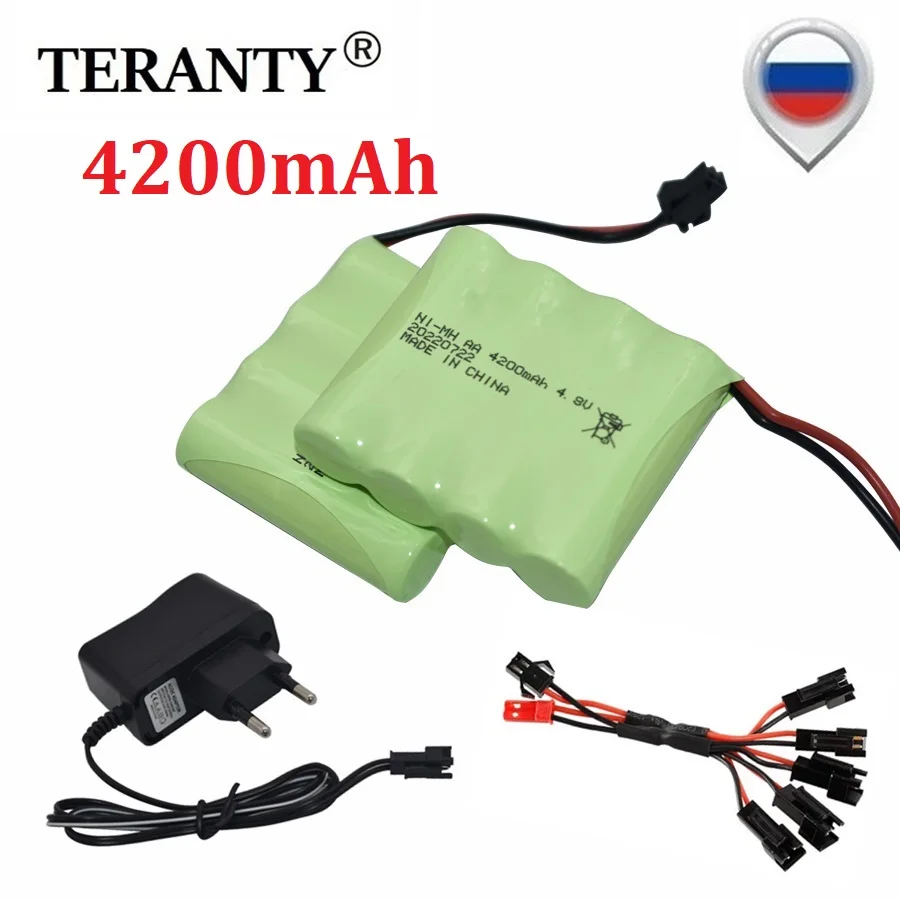 Batería recargable Ni-MH AA 4.8V 4200mAh con conector SM para RC