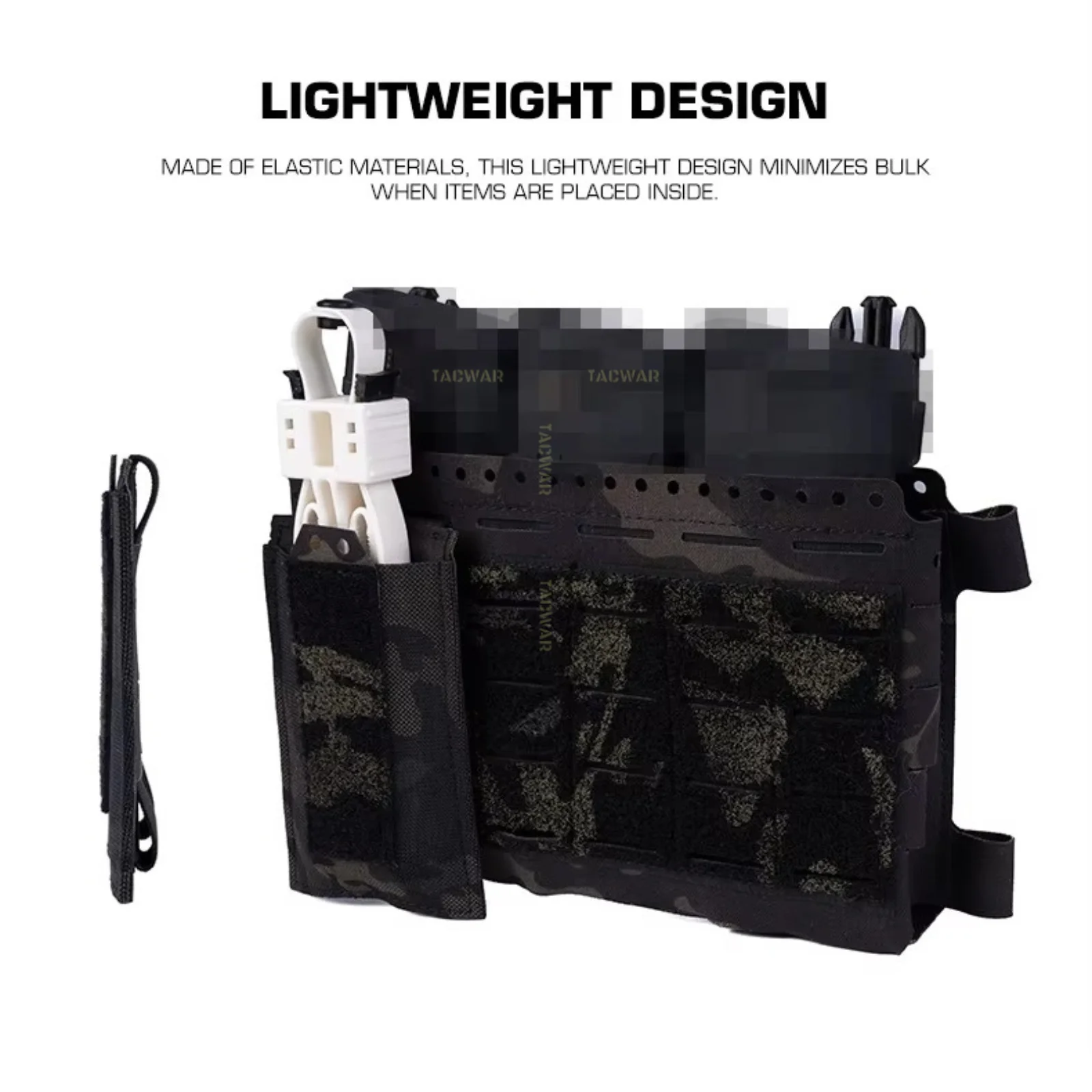 Porta-cargador táctico elástico con asa y velcro, para chaleco - imagen 5