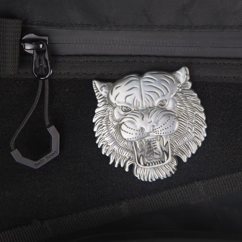 Parche táctico 3D metálico cabeza de tigre para chaleco - imagen 3
